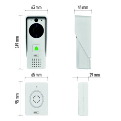 Wideodzwonek do drzwi EMOS GoSmart bateriový IP-09D, Wi-Fi, solární panel