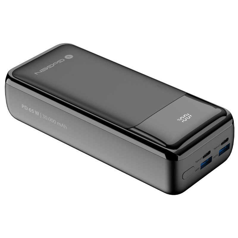 Powerbank GoGEN 30000mAh, USB-C PD 65W, QC 22,5W, LCD