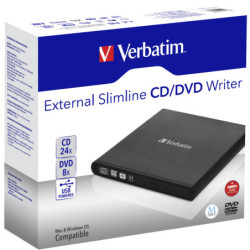 Zewnętrzna nagrywarka DVD Verbatim CD/DVD Slimline USB 2.0 + Nero