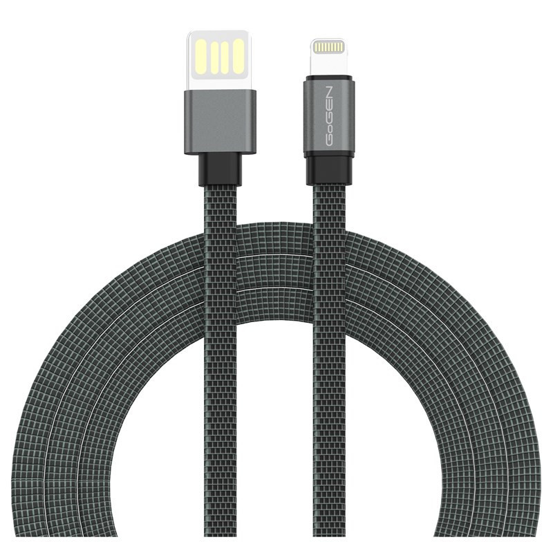 Kabel GoGEN USB-A / Lightning, 1m, oboustranný, plochý