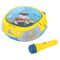 Boombox dla dzieci GoGEN MAXIPREHRAVACB karaoke z CD / MP3 / USB, niebieski/żółty