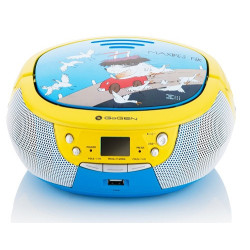 Boombox dla dzieci GoGEN MAXIPREHRAVACB karaoke z CD / MP3 / USB, niebieski/żółty