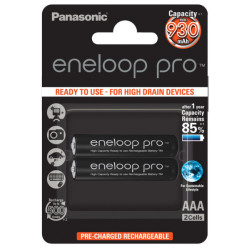 Bateria Ładowanie Panasonic Eneloop Pro AAA, HR03, 930mAh, Ni-MH, blistr 2ks