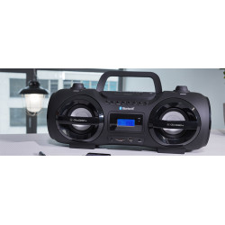 Boombox GoGEN CDM 425 SUBT, CD/MP3/USB/SD/BT, czarny/srebrny