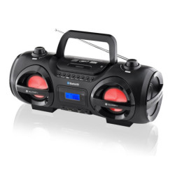 Boombox GoGEN CDM 425 SUBT, CD/MP3/USB/SD/BT, czarny/srebrny