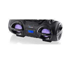 Boombox GoGEN CDM 425 SUBT, CD/MP3/USB/SD/BT, czarny/srebrny