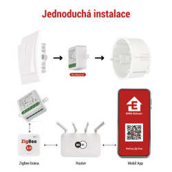 Moduł EMOS GoSmart spínací IP-2104SZ, ZigBee, 2-kanálový