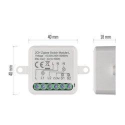 Moduł EMOS GoSmart spínací IP-2104SZ, ZigBee, 2-kanálový