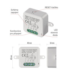 Moduł EMOS GoSmart spínací IP-2101SZ, ZigBee, 1-kanálový