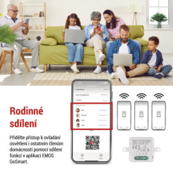 Moduł EMOS GoSmart spínací IP-2101SZ, ZigBee, 1-kanálový