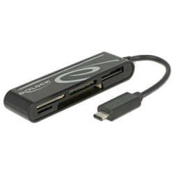 Czytnik kart pamięci DeLock USB-C/SD, micro SD, xD, MS, CF