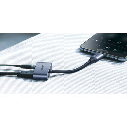 Redukcja UGREEN USB-C/USB-C + 3.5mm Jack