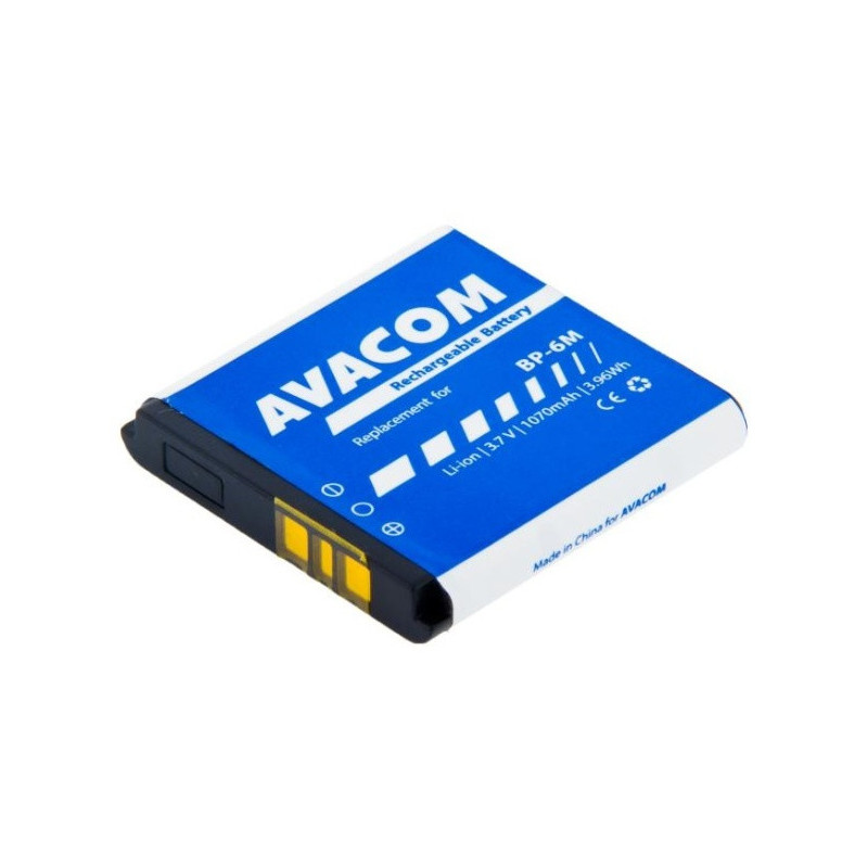 Baterie Avacom pro Nokia 6233, 9300, N73, Li-Ion 3,7V 1070mAh (náhrada BP-6M)