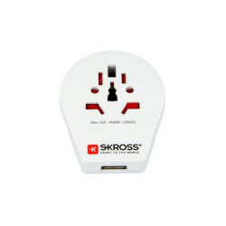 Adapter podróżny SKROSS pro cizince v ČR, vč. 1x USB 2100mA