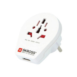 Adapter podróżny SKROSS pro cizince v ČR, vč. 1x USB 2100mA