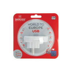 Adapter podróżny SKROSS pro cizince v ČR, vč. 1x USB 2100mA