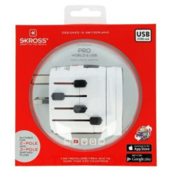 Adapter podróżny SKROSS PRO World & USB, 6,3A max.