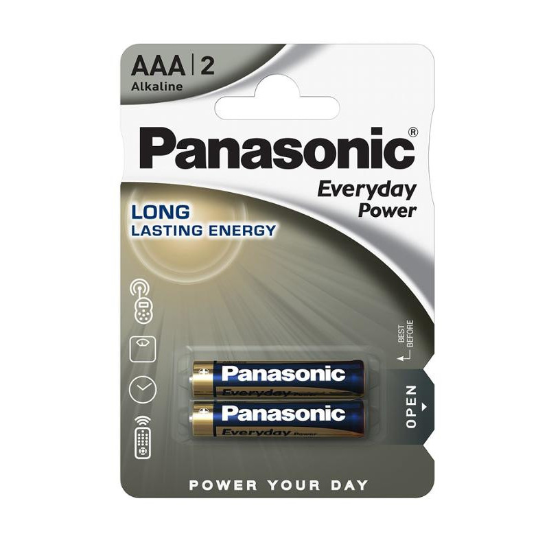 Baterie alkaliczne Panasonic baterie Everyday Power AAA, LR03, blistr 2ks