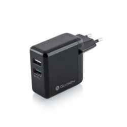 Ładowarka sieciowa GoGEN ACHQ 203, 2x USB, 2,4A z funkcją szybkiego  ładowania Quick Charge 3.0 - czarna