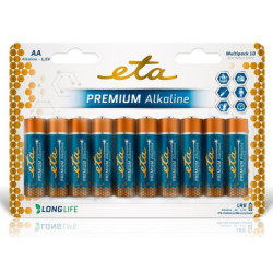 Bateria alkaliczna ETA PREMIUM ALKALINE AA, LR06, blistr 10szt.