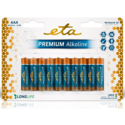 Bateria alkaliczna ETA PREMIUM ALKALINE AAA, LR03, blistr 10szt.