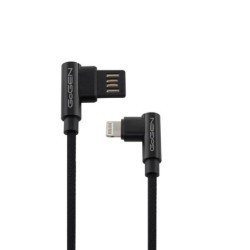 Kabel GoGEN USB/Lightning, 1m, dwustronny, w oplocie, czarny