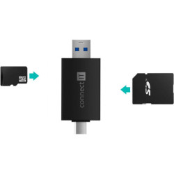 Czytnik kart pamięci Connect IT USB-C/USB-A