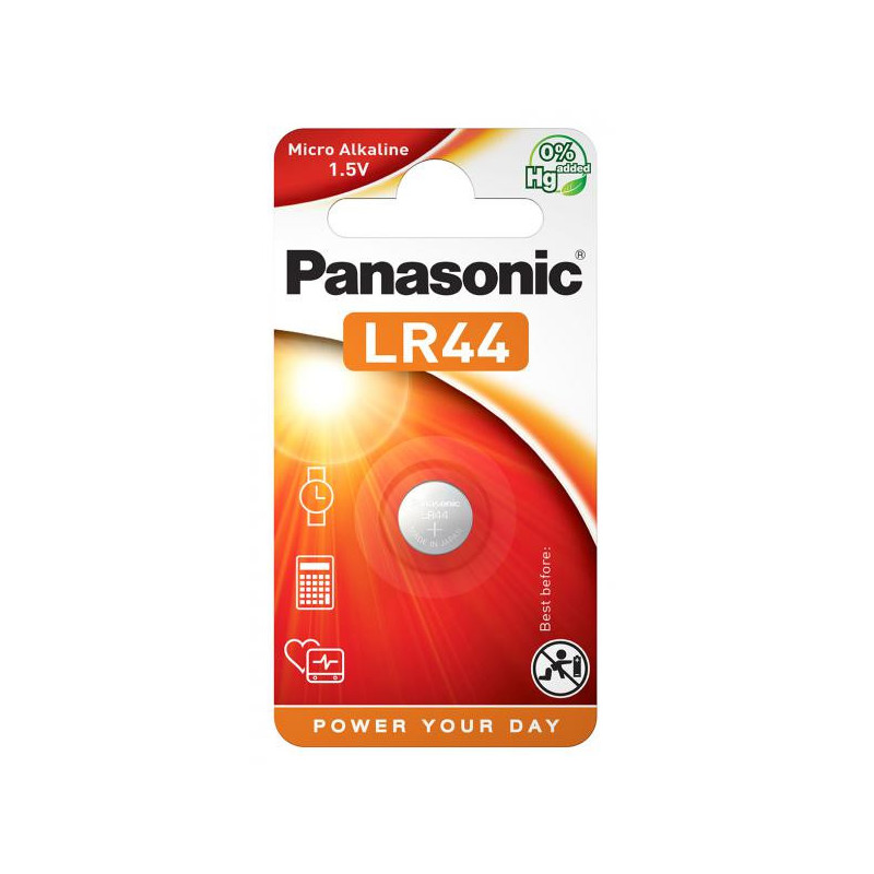 Baterie Panasonic A76 ALKAL, 1.5V, 110mAh, LR44/1BP