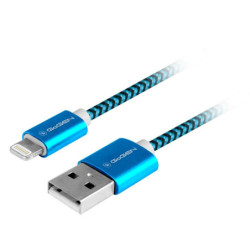 Kabel GoGEN USB / lightning, 1m, w oplocie, niebieski