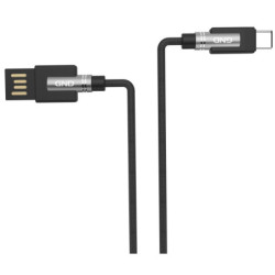 Kabel GND USB / USB-C, 1m, oplot - czarny