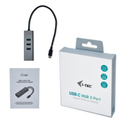 Hub USB i-tec USB-C/3x USB 3.0 + 1x RJ45