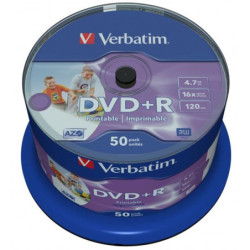 Dysk Verbatim DVD+R 4,7GB, 16x, 50cake