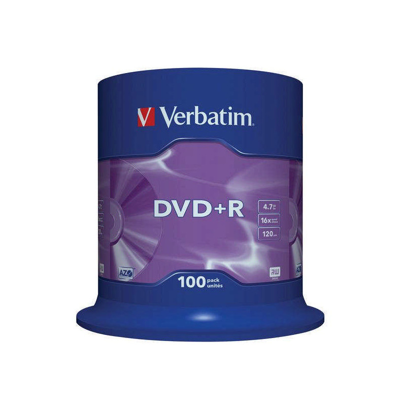 Dysk Verbatim DVD+R 4,7GB, 16x, 100cake