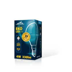 Żarówka LED ETA EKO LEDka mini globe 4W, E14, biała ciepła