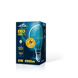 Żarówka LED ETA EKO LEDka mini globe 6W, E14, neutrální bílá