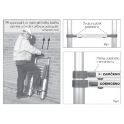 Žebřík G21 GA-TZ9+11-3, 2M teleskopický