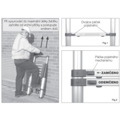Žebřík G21 GA-TZ9+11-3, 2M teleskopický