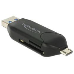 Czytnik kart pamięci DeLock Micro USB, USB 3.0, OTG, SD/micro SD