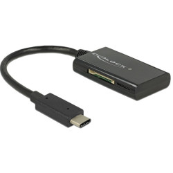 Czytnik kart pamięci DeLock USB-C/ SD, micro SD