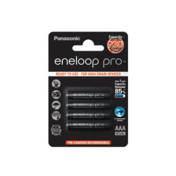 Bateria Ładowanie Panasonic Eneloop Pro AAA, HR03, 930mAh, Ni-MH, blistr 4ks