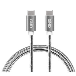 Kabel GND USB-C/USB-C 3.1, PD, 2m, opletený