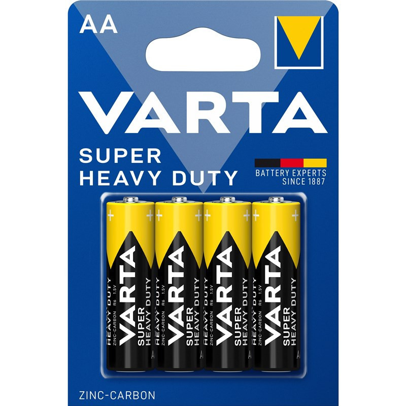 Bateria cynkowo-węglowa Varta Super Heavy Duty AA, R06, blistr 4ks