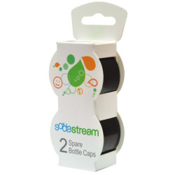 Wieczka SodaStream na butelki plastikowe, czarne (2szt.)