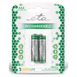 Bateria z możliwością doładowania ETA AAA, HR03, 950mAh, Ni-MH, blistr 2szt.