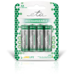 Bateria z możliwością doładowania ETA AA, HR06, 2600mAh, Ni-MH, blistr 4szt.