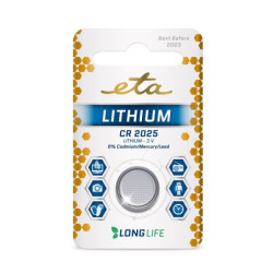 Bateria litowa ETA PREMIUM CR2025, blistr 1szt.