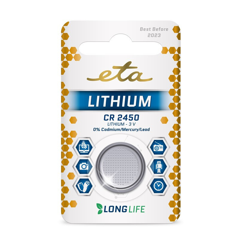 Bateria litowa ETA PREMIUM CR2450, blistr 1szt.