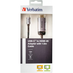 Kabel Verbatim USB-C/HDMI 4K, 1,5m