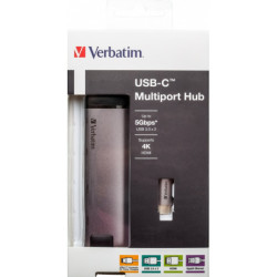 Hub USB Verbatim USB-C/2xUSB 3.0, HDMI, RJ45