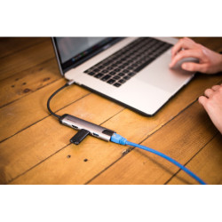 Hub USB Verbatim USB-C/2xUSB 3.0, HDMI, RJ45